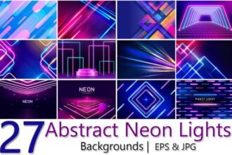 27 Abstract Neon Lights Backgrounds Free Download