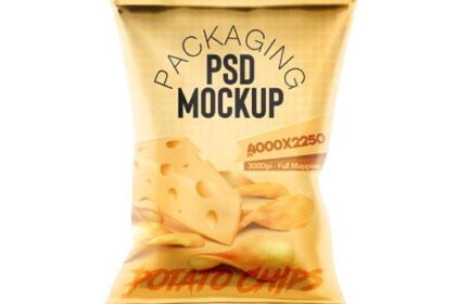Doypack Chips Packaging Mockup