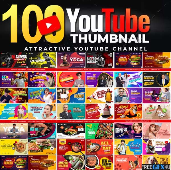 100+ Youtube Thumbnail PSD Templates Free Download