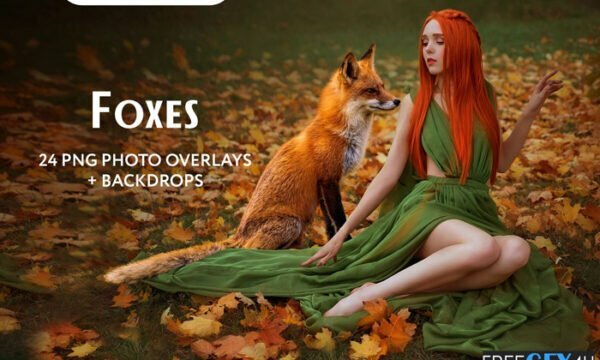 20 Fox Photo Overlays With Backdrops