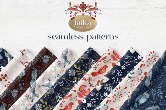 Creativemarket – 20 Folk Seamless Patterns Collection