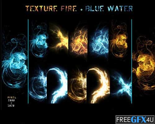 10 Water Fire Textures Pack