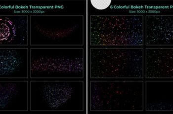 12 Colorful Bokeh Transparent PNG Pack Free Download