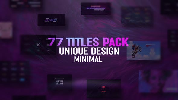 Videohive – 77 Titles Pack Project