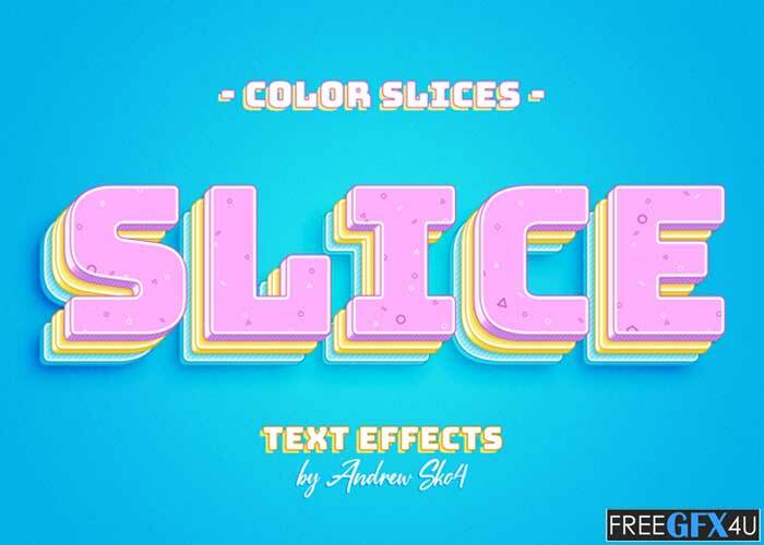 Graphicriver – Color Slice Text Effects