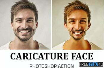 Caricature Face Photoshop Action Free Download
