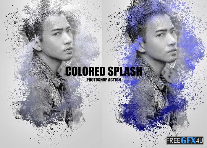 Colored Splash Photoshop Action