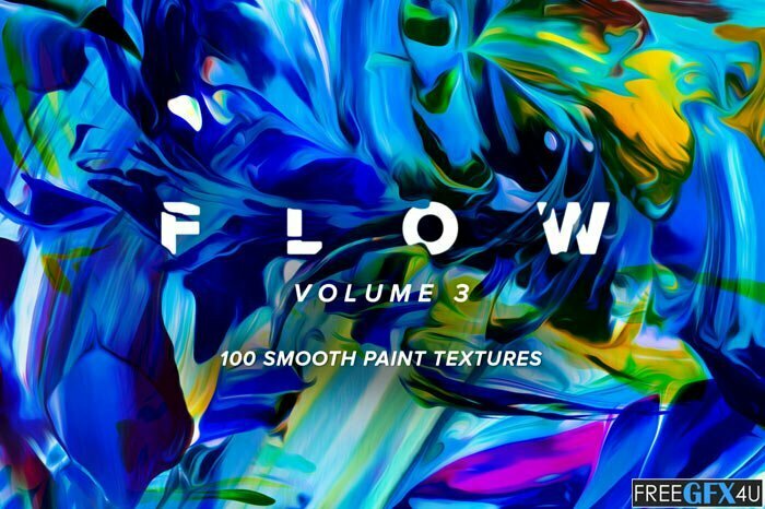 100 Flow Fluid Abstract Paintings Vol-3