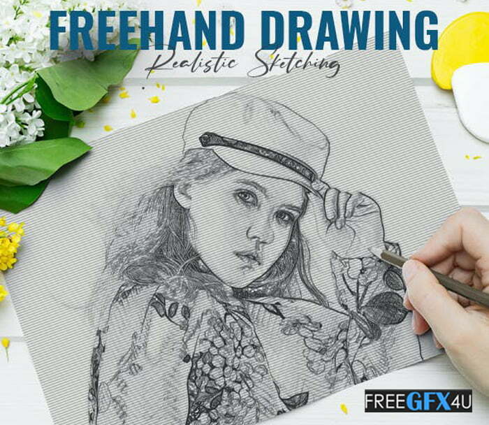 Freehand Drawing Sketch Photoshop Action