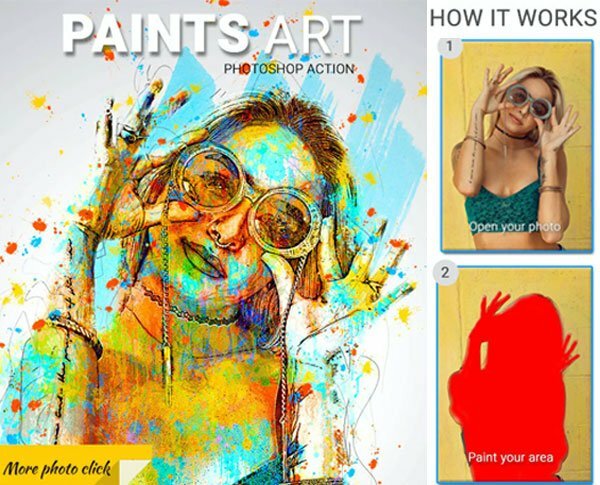 Paints Art Photoshop Action