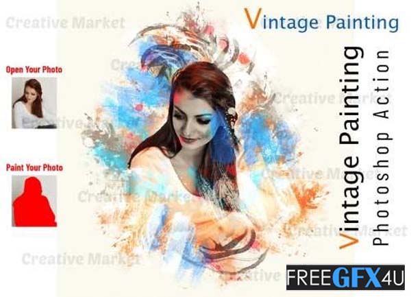 Vintage Painting Photoshop Action