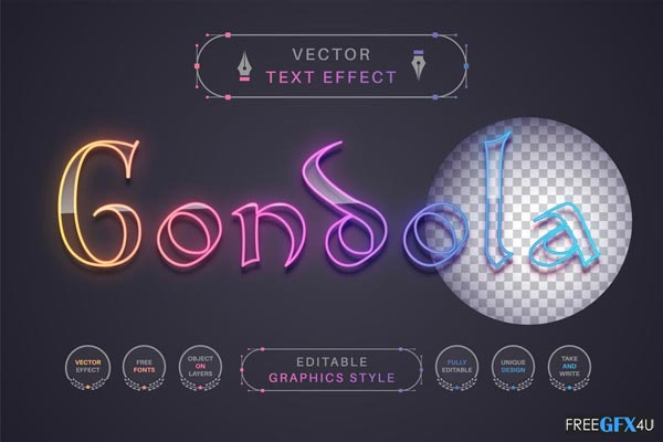 Gondola – Editable Text Effect