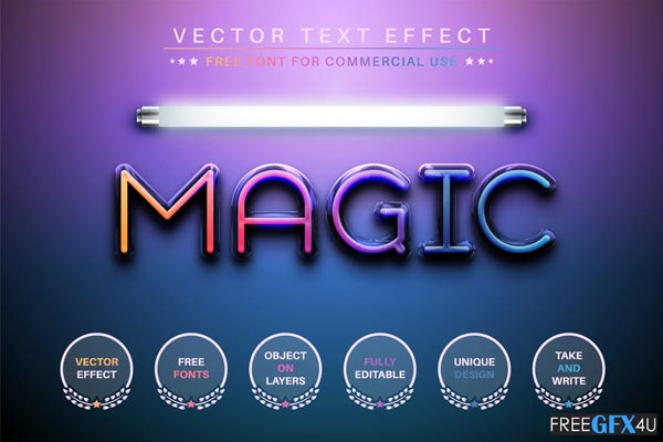 Magic Light – Editable Text