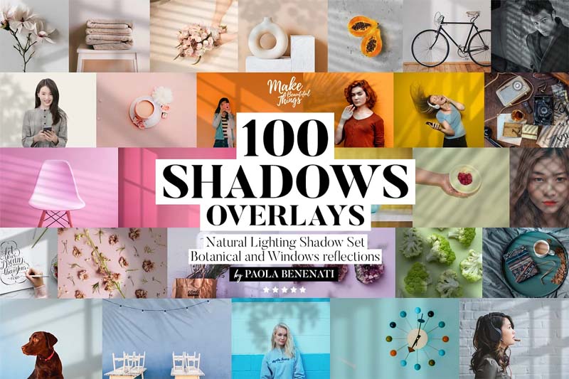 100 Natural Shadows Overlays Set