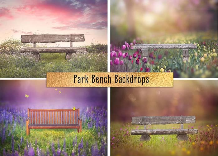 Park Bench Backdrops