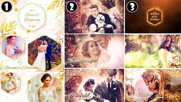 3in1 Wedding Romantic Slideshow After Effect Projects