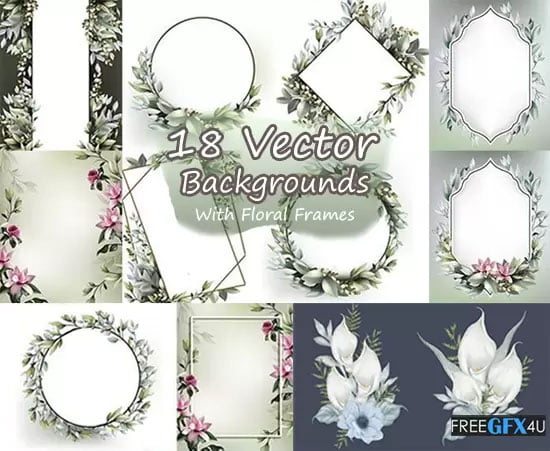 18 Vector Backgrounds Frames