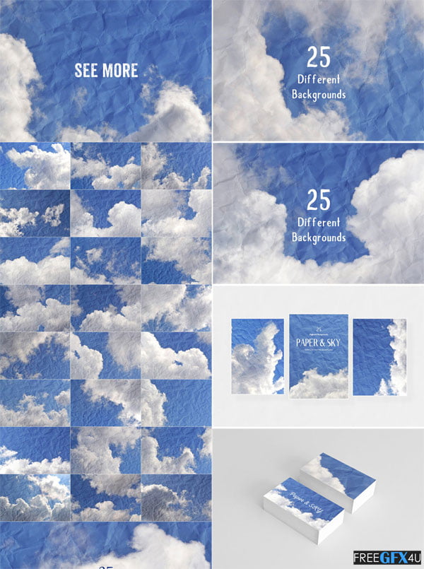 25 Paper & SKY Backgrounds 