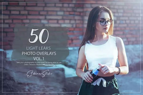 50 Light Leaks Photo Overlays 
