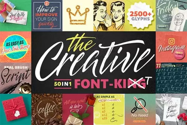 50 in 1 Creative Fonts Pack