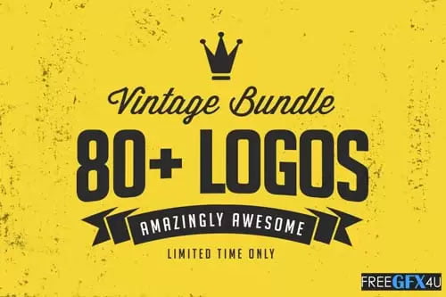 80+ Vintage Logo Templates Bundle