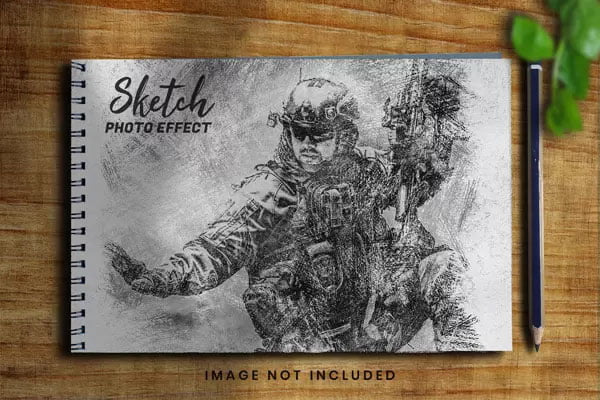 Sketch Photo Effect PSD Template
