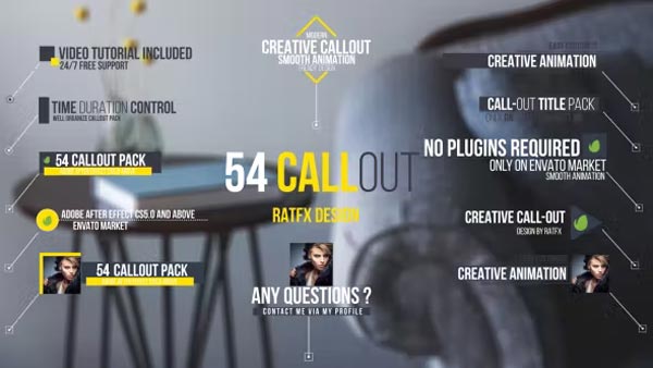 Videohive – Call-Outs After Effect Titles Project