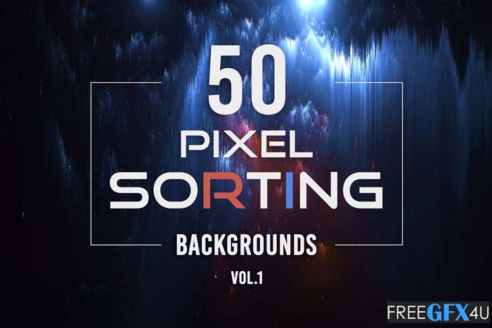 50 Pixel Sorting Backgrounds-Vol. 1