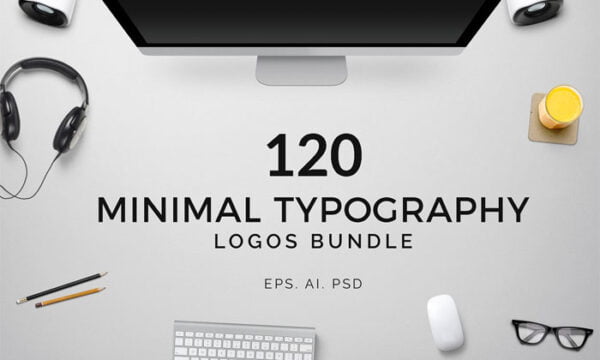 120 Minimal Typography Logos Bundle