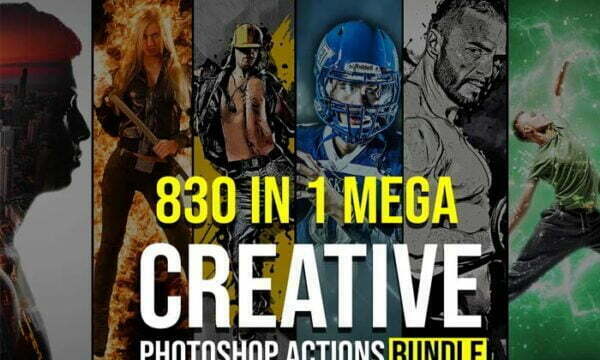 830 in 1 Mega Creative Photoshop Actions Bundle