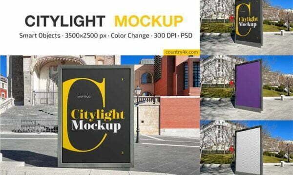 Citylight Outdoor Advertising Mockup