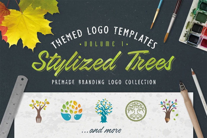 Stylized Trees Logo Bundle Vol.1 