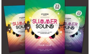 Summer Sound Flyer PSD Template