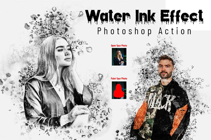 Water Ink Effect Photoshop Action