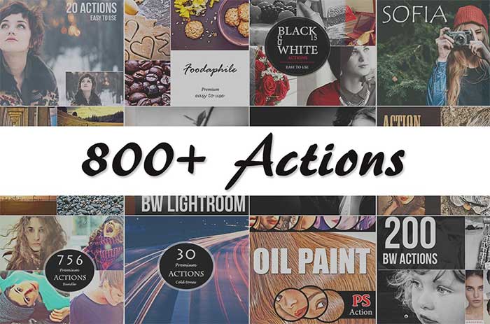 800+ PS Actions Bundle