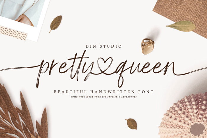 Pretty Queen Chic Brush Font