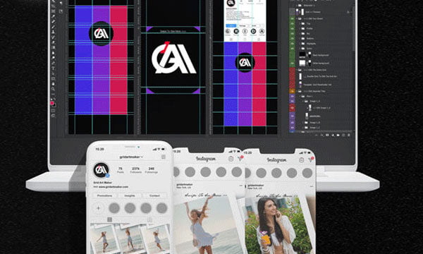 Instagram Grid Art Maker All-In-One Photoshop Suite