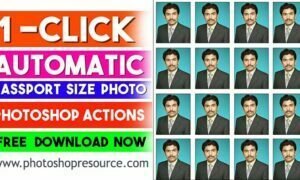 1 Click Automatic Passport Size Photos Action