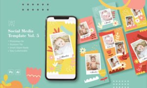 Baby Milestone Social Media Template