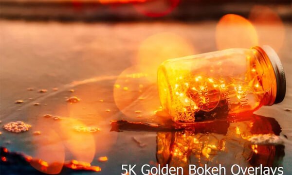 5K Golden Bokeh Overlays