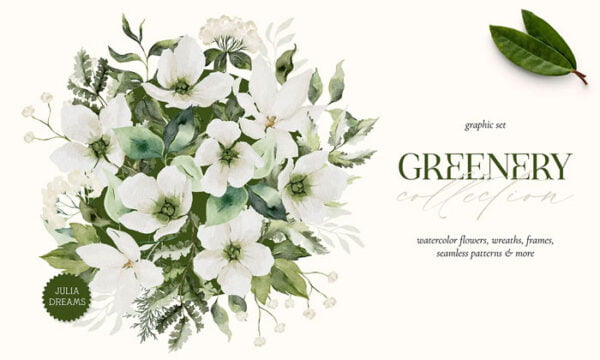 Greenery Watercolor Collection