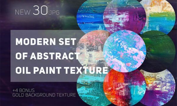 CreativeMarket - Set Of Abstract Oil Paint Textures