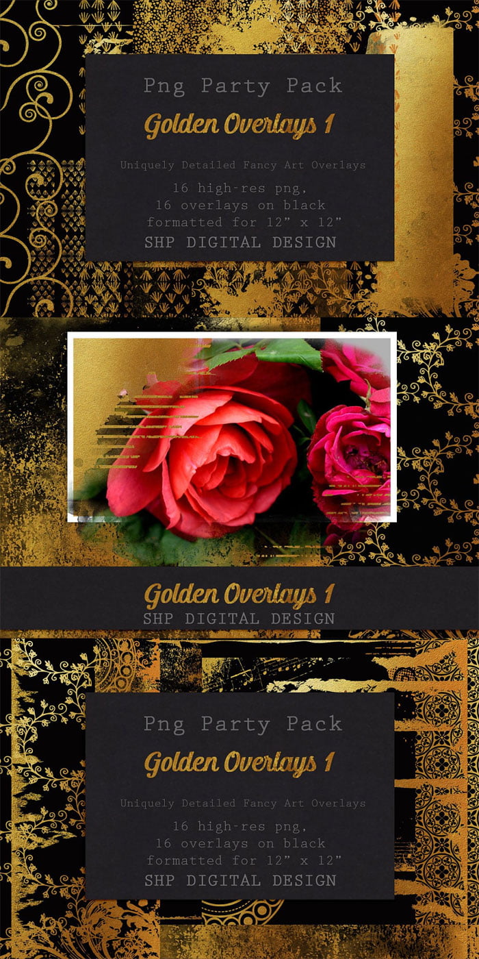 Fancy Golden Overlays Art Pack 1
