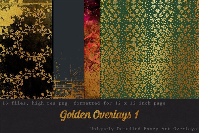 Fancy Golden Overlays Art Pack 1