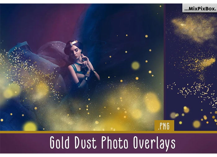 Gold Dust Photo Overlays