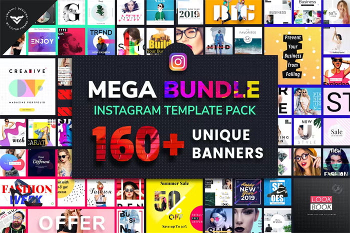 Instagram Mega Bundle Template Package