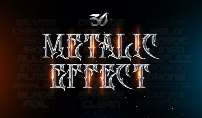 30 Metallic Type Effects