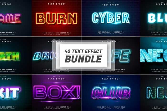 40 Neon Text Effect