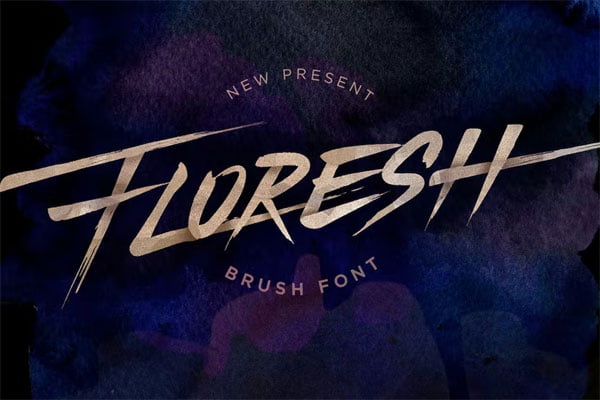 Floresh Font Brush Lettering