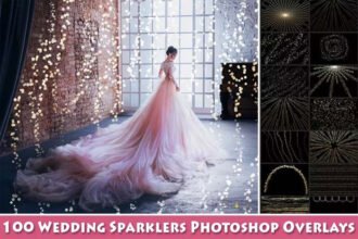 100 Wedding Sparklers Overlays